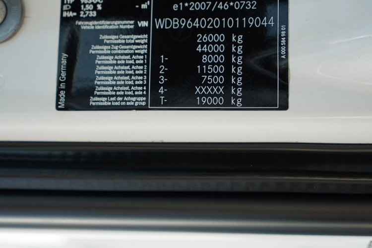 Mercedes / AROCS 2643 / 6x2 / SKRZYNIOWY - 6.4 M / HDS palfinger pk 20001-k - wysów: 10.2 M / OŚ PODNOSZONA / STEROWANIE RADIOWE / ROTATOR / WIDŁY / OPONY 100 % / 2017 ROK zdjęcie 39