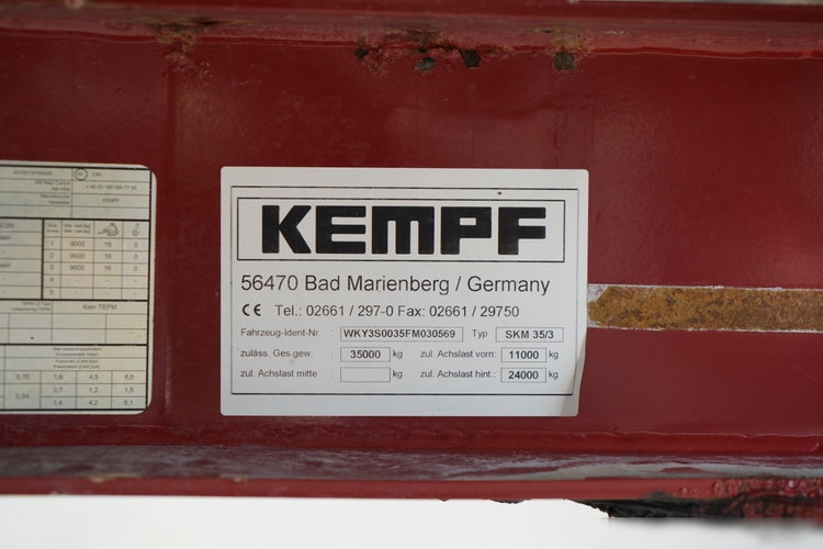 KEMPF WYWROTKA / ALUMINIOWA / 25 m3 / OSIE MERCEDES / OŚ PODNOSZONA zdjęcie 19