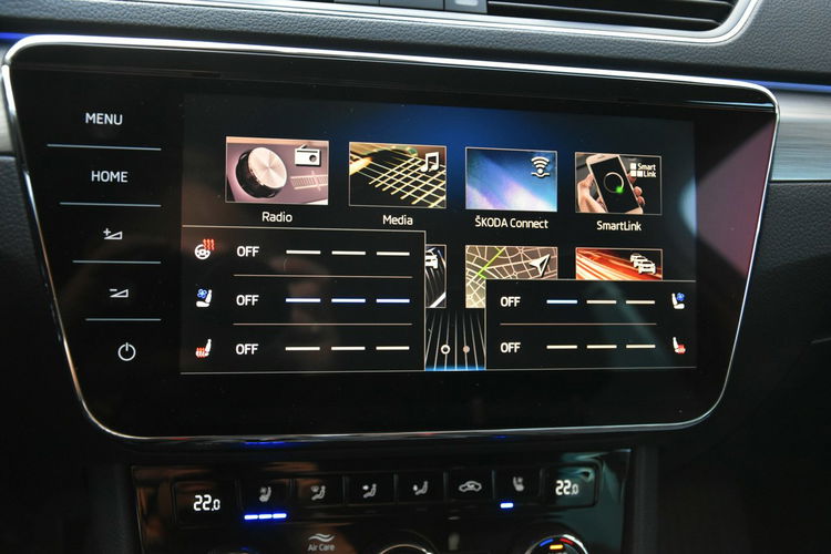 Skoda Superb 2.0TDi 150KM DSG 2019r. FullLED Skóra Blis NAVi Rolety Wentyle zdjęcie 40