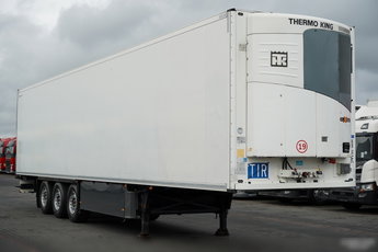 Schmitz SCHMITZ / CHŁODNIA / THERMO KING SLX 300 / HAKÓWKA / HAKOWA / OŚ PODNOSZONA / KOSZ NA PALETY 