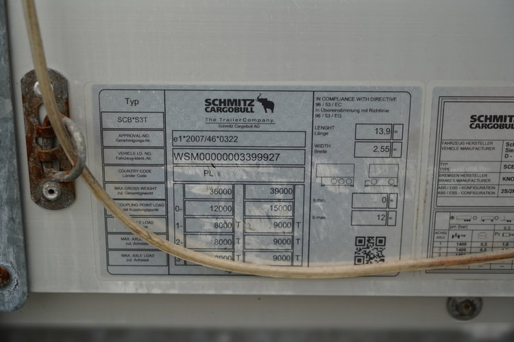 Schmitz / FIRANKA / STANDARD / OŚ PODNOSZONA / DACH PODNOSZONY  / 2022 R  zdjęcie 26