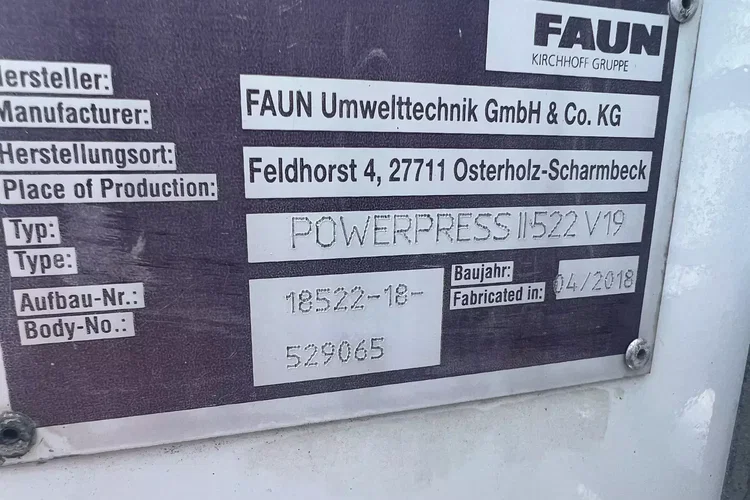 Mercedes AROCS 2536 eur6 FAUN VARIOPRSS522 zdjęcie 13