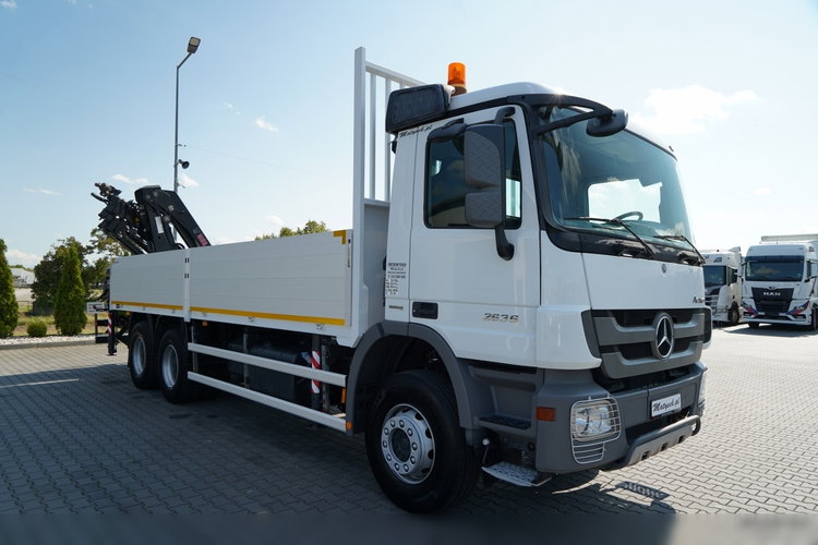 Mercedes ACTROS 2636 / 6x4 / SKRZYNIOWY 7 M + HDS HIAB 211-  WYSÓW 12.6 M / MOCNA PODŁOGA / STEROWANIE RADIOWE / ROTATOR / SPROWADZONY zdjęcie 15