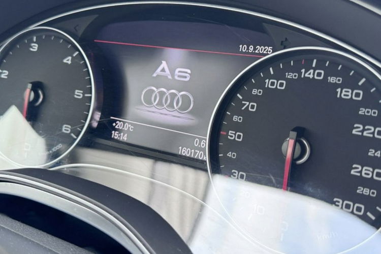 Audi A6 2.0tdi 177KM ledy bi xenon fotele sport mały przebieg 160 tys serwis zdjęcie 17