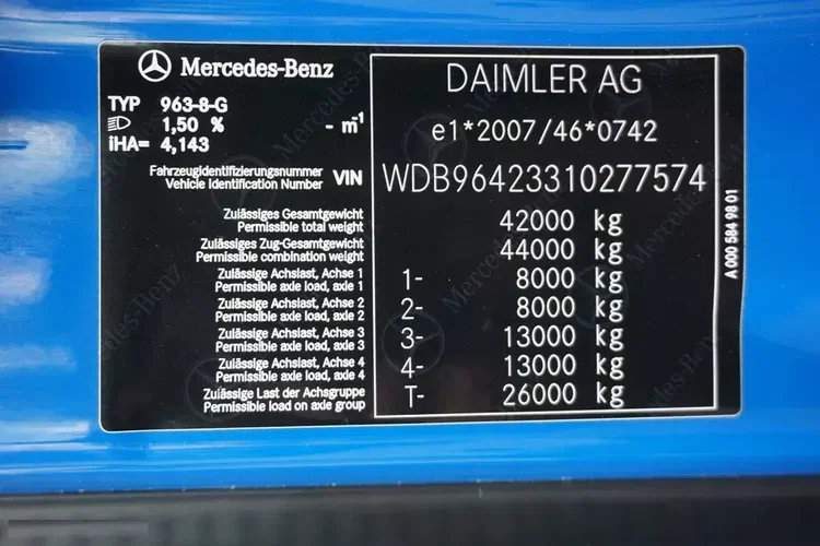 Mercedes / AROCS / 4145 / E 6 / WYWROTKA / 8 X 8 zdjęcie 12