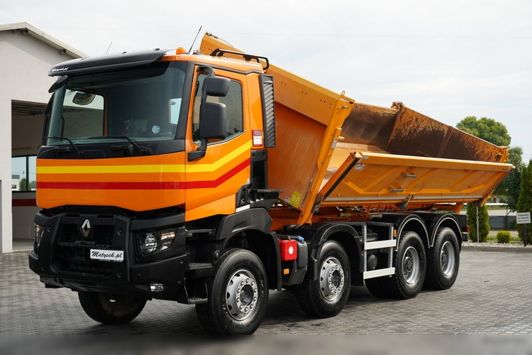 Renault K 480 / 8x4 / WYWROTKA DWUSTRONNA / HYDROBURTA / KLAPODRZWI  / SPROWADZONY / PO KONTRAKCIE SERWISOWYM zdjęcie 10