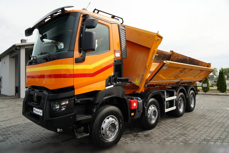 Renault K 480 / 8x4 / WYWROTKA DWUSTRONNA / HYDROBURTA / KLAPODRZWI  / SPROWADZONY / PO KONTRAKCIE SERWISOWYM zdjęcie 11