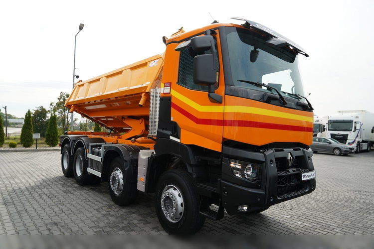 Renault K 480 / 8x4 / WYWROTKA DWUSTRONNA / HYDROBURTA / KLAPODRZWI  / SPROWADZONY / PO KONTRAKCIE SERWISOWYM zdjęcie 14