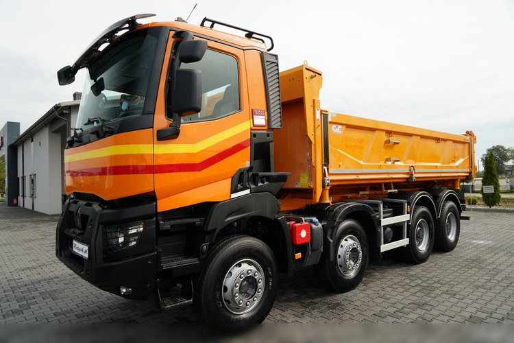 Renault K 480 / 8x4 / WYWROTKA DWUSTRONNA / HYDROBURTA / KLAPODRZWI  / SPROWADZONY / PO KONTRAKCIE SERWISOWYM zdjęcie 17