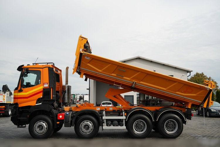 Renault K 480 / 8x4 / WYWROTKA DWUSTRONNA / HYDROBURTA / KLAPODRZWI  / SPROWADZONY / PO KONTRAKCIE SERWISOWYM zdjęcie 3
