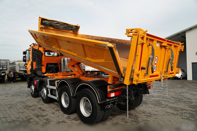 Renault K 480 / 8x4 / WYWROTKA DWUSTRONNA / HYDROBURTA / KLAPODRZWI  / SPROWADZONY / PO KONTRAKCIE SERWISOWYM zdjęcie 4