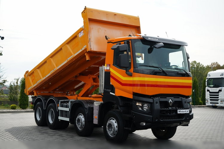 Renault K 480 / 8x4 / WYWROTKA DWUSTRONNA / HYDROBURTA / KLAPODRZWI  / SPROWADZONY / PO KONTRAKCIE SERWISOWYM zdjęcie 8