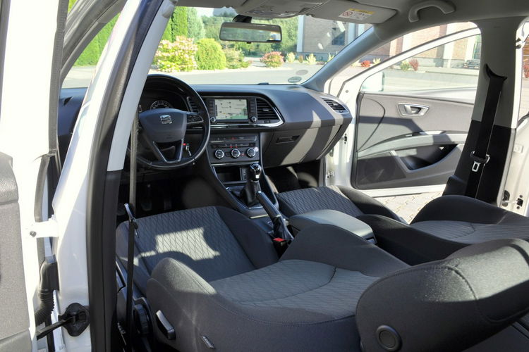 Seat Leon 1.6TDI(110KM) Biały Duża Navi Welur 2xParktronik I Wł Alu16"ASO zdjęcie 27