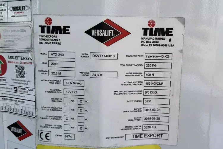 Mercedes Sprinter Zwyżka Podnośnik Koszowy VERSALIFT VTX-240 UDT zdjęcie 17