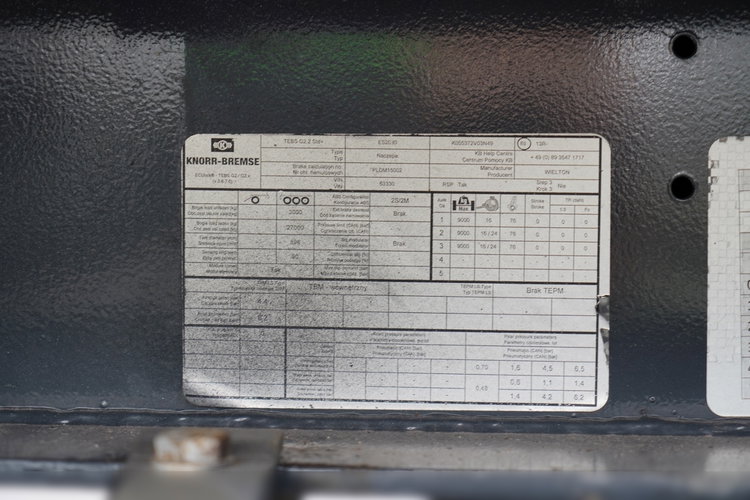 Wielton FIRANKA MEGA / LOWDECK / OŚ PODNOSZONA / OSIE SAF zdjęcie 27