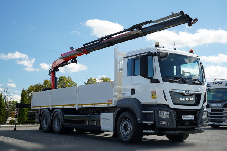 MAN TGS 33.500 / 6x4 / BURTOWY 7.6 M + HDS FASSI F-155 / wysów 10, 5 m / STEROWANIE RADIOWE  / OPONY 100% / NAVI / SPROWADZONY zdjęcie 1