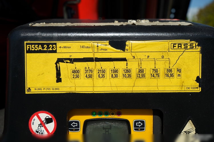 MAN TGS 33.500 / 6x4 / BURTOWY 7.6 M + HDS FASSI F-155 / wysów 10, 5 m / STEROWANIE RADIOWE  / OPONY 100% / NAVI / SPROWADZONY zdjęcie 27