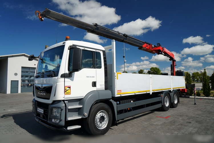 MAN TGS 33.500 / 6x4 / BURTOWY 7.6 M + HDS FASSI F-155 / wysów 10, 5 m / STEROWANIE RADIOWE  / OPONY 100% / NAVI / SPROWADZONY zdjęcie 4