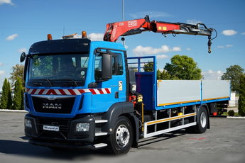 MAN TGS 18.320 / 4x2 / BURTOWY - 6.8 M + HDS FASSI F135 / wysów : 8 m / MOCNA PODŁOGA / STEROWANIE RADIOWE / ROTATOR / SPROWADZONY