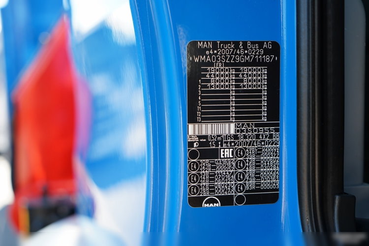 MAN TGS 18.320 / 4x2 / BURTOWY - 6.8 M + HDS FASSI F135 / wysów : 8 m / MOCNA PODŁOGA / STEROWANIE RADIOWE / ROTATOR / SPROWADZONY zdjęcie 47