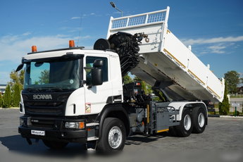 Scania P 410 / 6x4 / WYWROTKA - 6 M + HDS HIAB XS 211 / STEROWANIE RADIOWE / EURO 6 / ROTATOR / CHWYTAK 
