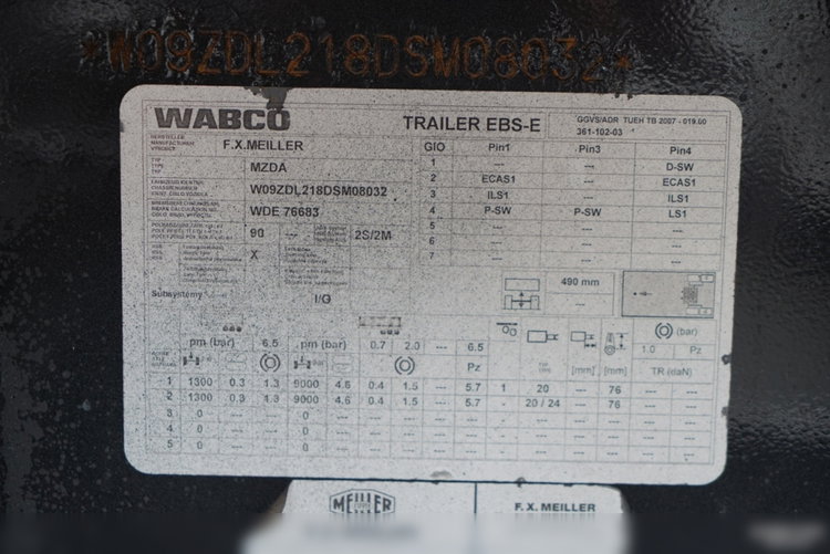 MEILLER /  WYWROTKA 3 STRONNA / PRZYCZEPA TANDEM / OŚ PODNOSZONA / SAF  zdjęcie 19