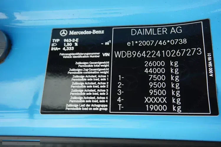 Mercedes / AROCS / 2545 / E 6 / WYWROTKA / 6 X 6 / HYDROBURTA zdjęcie 12