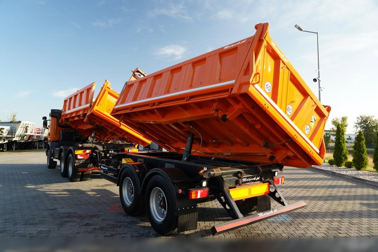 Scania G 440 / 6x6 / ZESTAW / WYWROTKA TRZY-STRONNA / 2X HYDROBURTA /PRZYCZEPA MEILLER / MANUAL zdjęcie 12