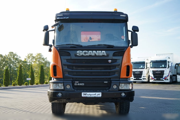 Scania G 440 / 6x6 / ZESTAW / WYWROTKA TRZY-STRONNA / 2X HYDROBURTA /PRZYCZEPA MEILLER / MANUAL zdjęcie 25