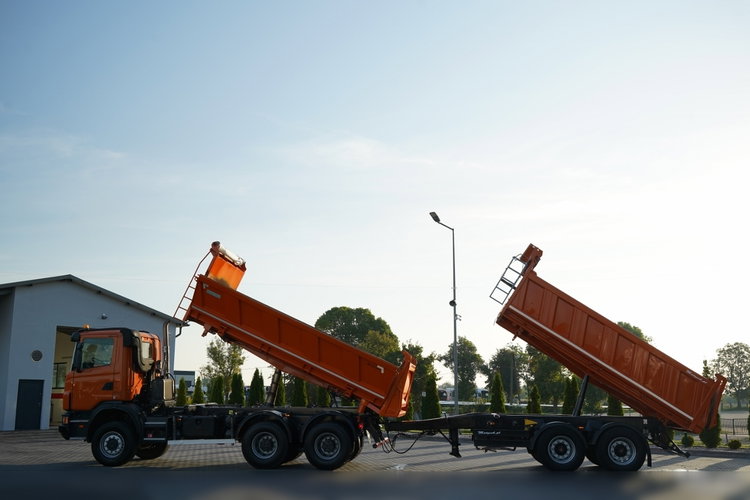 Scania G 440 / 6x6 / ZESTAW / WYWROTKA TRZY-STRONNA / 2X HYDROBURTA /PRZYCZEPA MEILLER / MANUAL zdjęcie 5