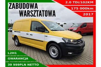 Volkswagen Caddy Long 39999zł NETTO Zabudowa Warsztatowa 2.0TDi/102KM