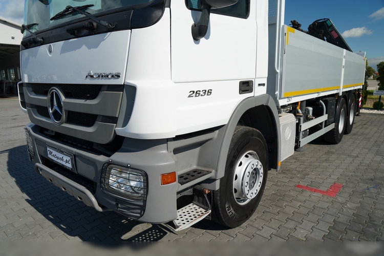 Mercedes ACTROS 2636 / 6x4 / SKRZYNIOWY 6, 5 M + HDS HIAB 166 E-5 HIDUO / WYSUW 15 M / MOCNA PODŁOGA / STEROWANIE RADIOWE / ROTATOR / SPROWADZONY zdjęcie 15