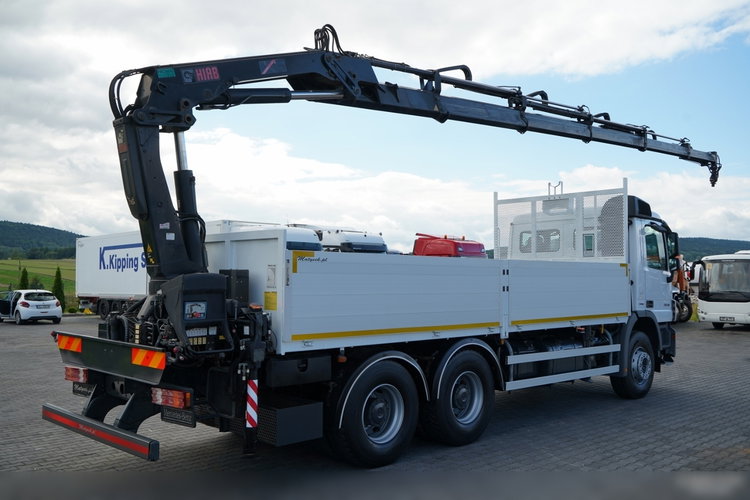Mercedes ACTROS 2636 / 6x4 / SKRZYNIOWY 6, 5 M + HDS HIAB 166 E-5 HIDUO / WYSUW 15 M / MOCNA PODŁOGA / STEROWANIE RADIOWE / ROTATOR / SPROWADZONY zdjęcie 5