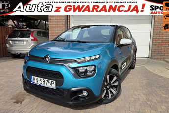 Citroen C3 SHINE Salon PL, I wł, Tempomat, AndroidAuto, Nawigacja F.vat 23