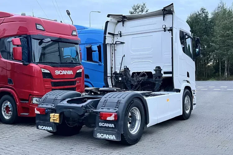 R450 z Niemiec cała na poduszce x6 hydraulika ASO Scania Full LED NAVI zdjęcie 14