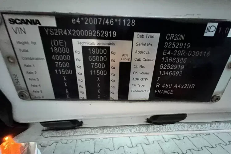 R450 z Niemiec cała na poduszce x6 hydraulika ASO Scania Full LED NAVI zdjęcie 37