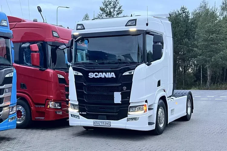 R450 z Niemiec cała na poduszce x6 hydraulika ASO Scania Full LED NAVI zdjęcie 7