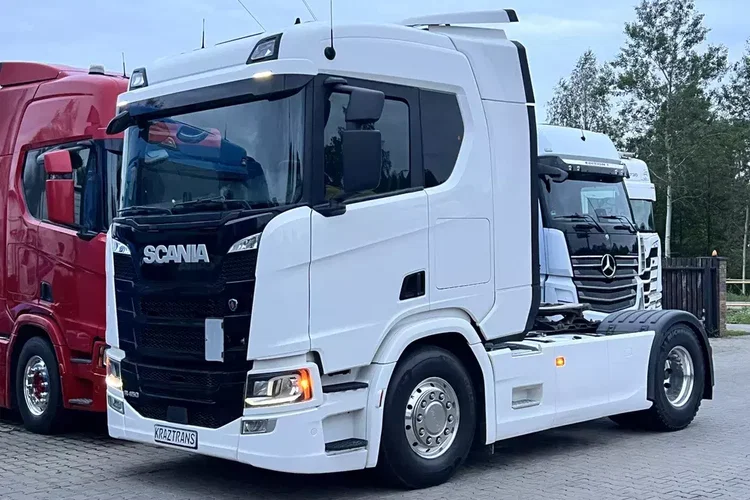 R450 z Niemiec cała na poduszce x6 hydraulika ASO Scania Full LED NAVI zdjęcie 9