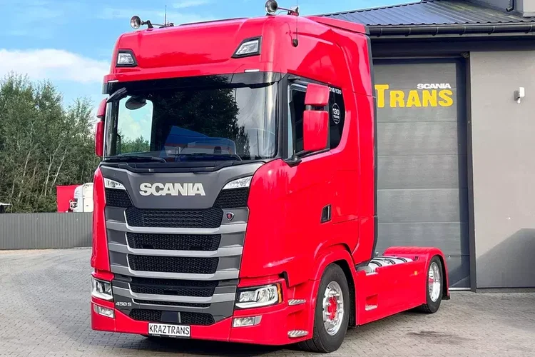 Scania S450 mega low deck perfekcyjny stan zestaw złoty kontrakt ASO full opcja zdjęcie 16