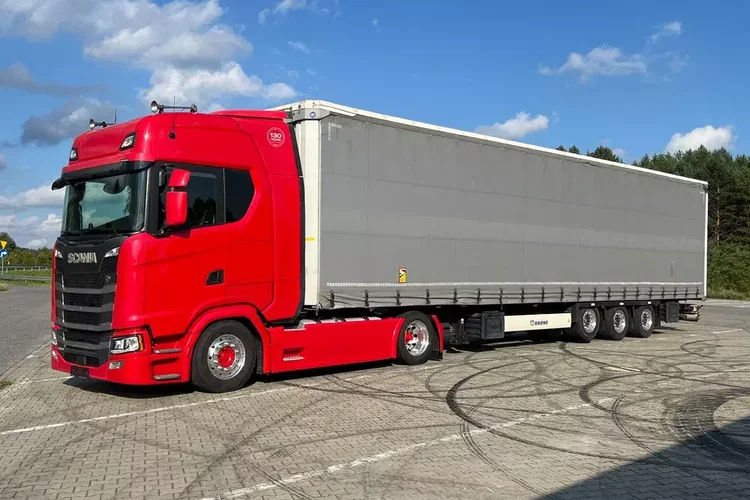 Scania S450 mega low deck perfekcyjny stan zestaw złoty kontrakt ASO full opcja zdjęcie 2