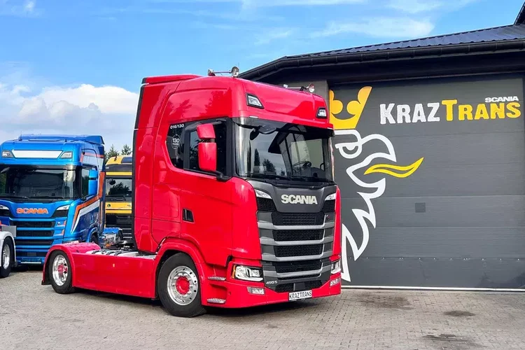 Scania S450 mega low deck perfekcyjny stan zestaw złoty kontrakt ASO full opcja zdjęcie 20