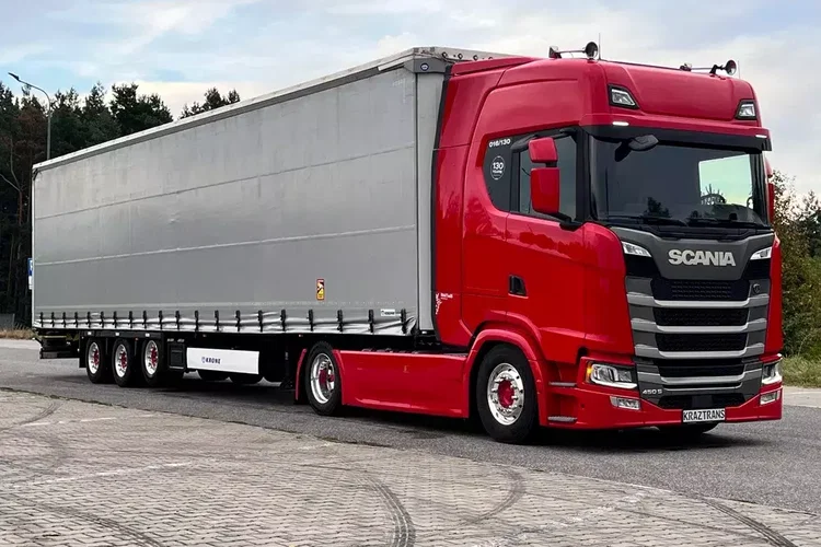 Scania S450 mega low deck perfekcyjny stan zestaw złoty kontrakt ASO full opcja zdjęcie 33