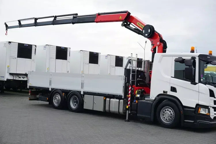 Scania P 410 / 6 X 2 / SKRZYNIOWY + HDS / PALFINGER PK 24 001 / OŚ SKRĘTNA / WYS. 15 M zdjęcie 29