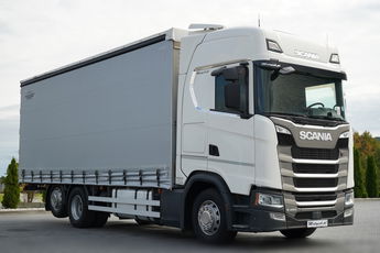 Scania S 450 / FIRANKA 7.7 M / 60 M3 / SOLÓWKA / 6X2 / OŚ PODNOSZONA / 2019 /