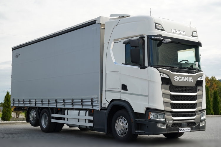 Scania S 450 / FIRANKA 7.7 M / 60 M3 / SOLÓWKA / 6X2 / OŚ PODNOSZONA / 2019 / zdjęcie 1