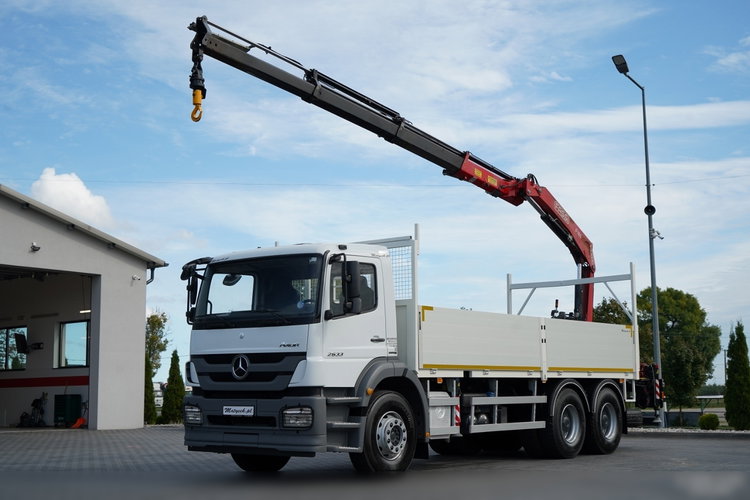 Mercedes / AXOR 2633 / 6X4 / SKRZYNIOWY - 6, 55 M / MOCNA PODŁOGA / HDS FASSI F155 / wysów: 10 M / MAX UDŹWIG 6 000 KG / MANUAL  / STEROWANIE RADIOWE / zdjęcie 1