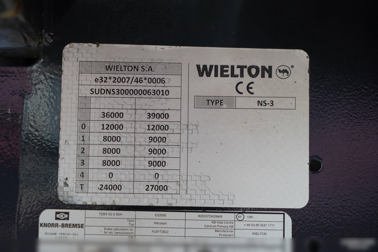 Wielton FIRANKA MEGA / LOWDECK / BDE - ROZSUWANE SŁUPKI / DACH PODNOSZONY / OSIE SAF zdjęcie 28