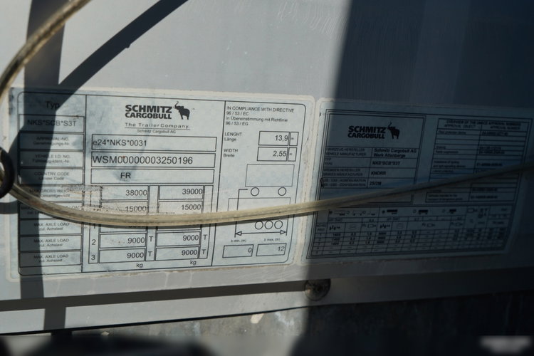 Schmitz -CARGOBULL / FIRANKA / STANDARD / 2 OSIE PODNOSZONE zdjęcie 27