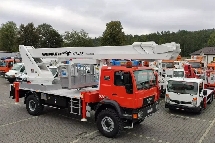 MAN 18.284 4x4 Zwyżka WUMAG WT 425 Podnośnik Koszowy zdjęcie 1