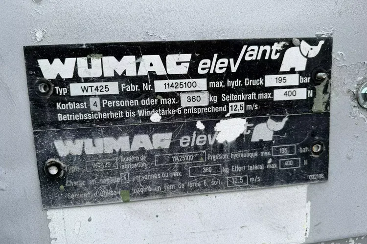 MAN 18.284 4x4 Zwyżka WUMAG WT 425 Podnośnik Koszowy zdjęcie 47